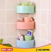 Self-Adhesive Corner Shelf – Triangle Shower Caddy & Kitchen Storage Rack
